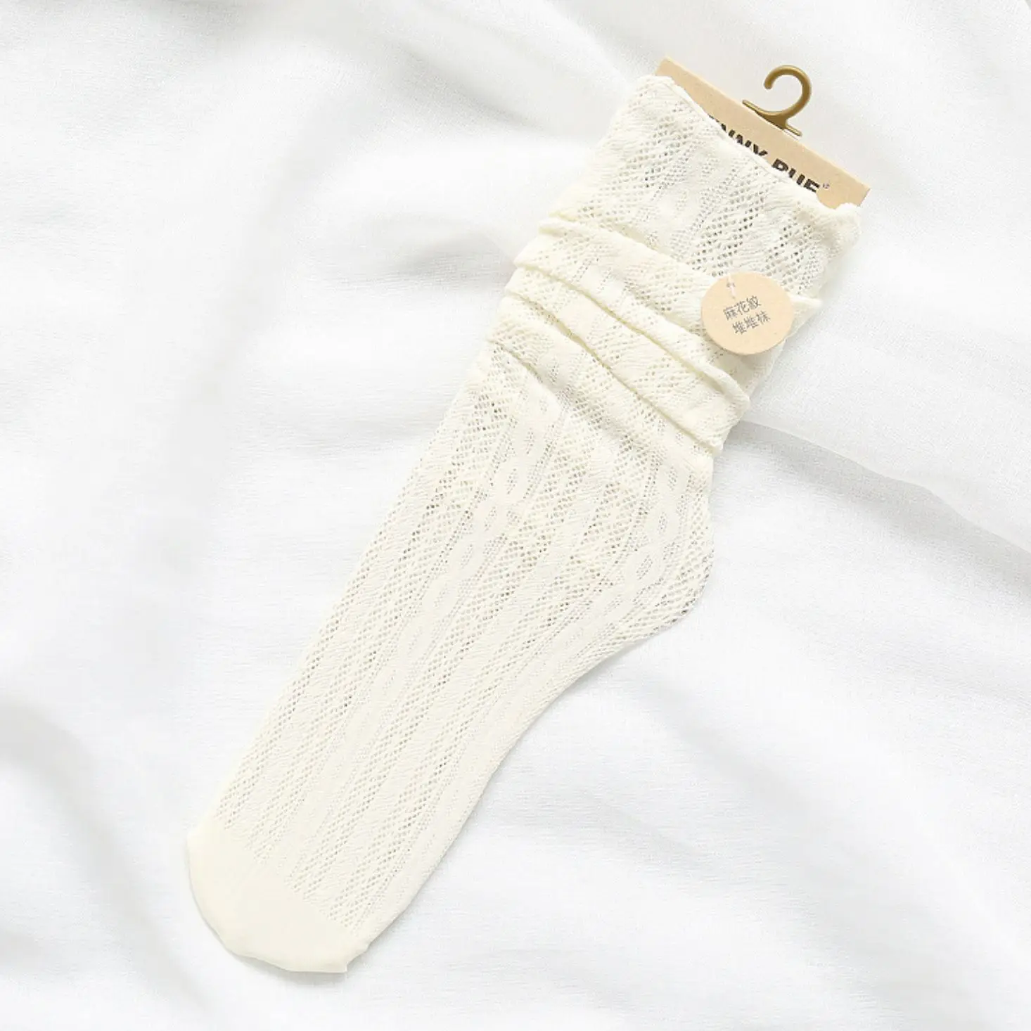 Milk White Женские носки, 1 пара, весна, новые модные носки, летние однотонные женские мягкие милые длинные носки для женщин, тонкие носки в сеточку - Цвет: Milk White