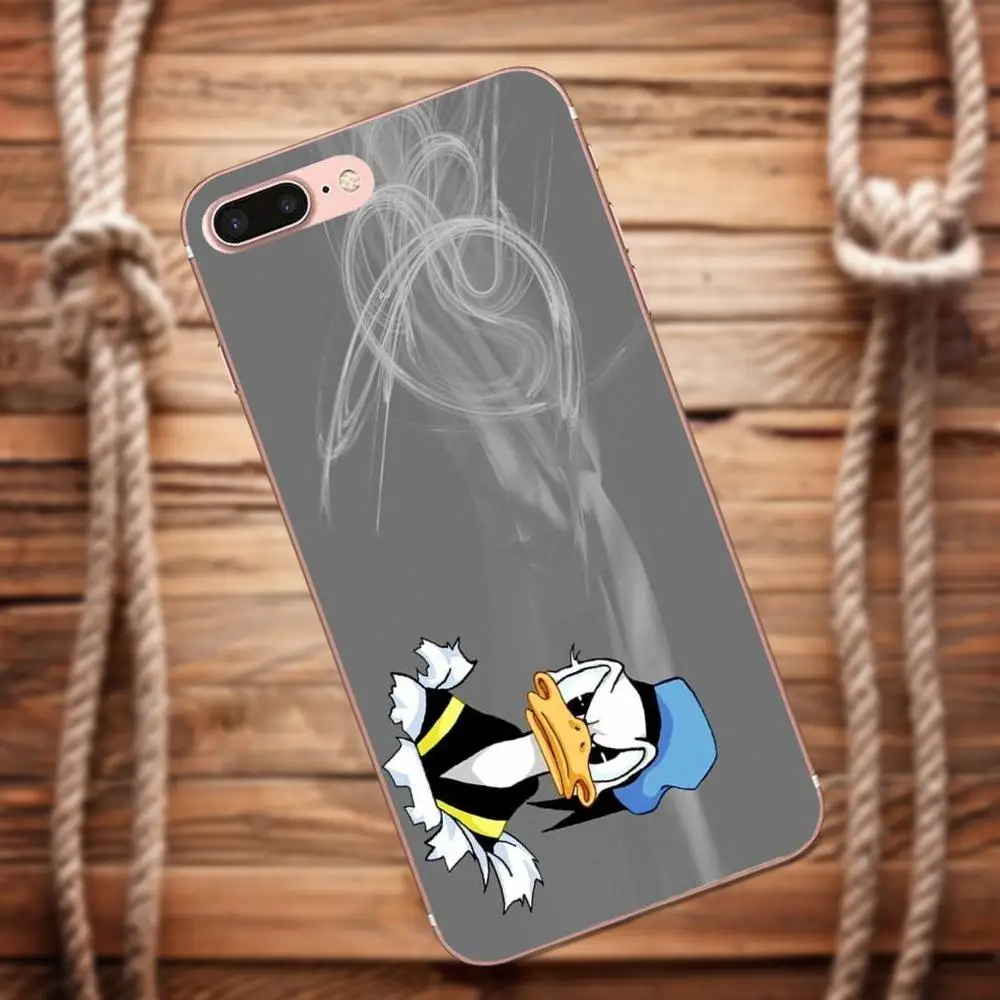 Vvcqod мягкие ТПУ чехлы Angry Дональд Дак для Iphone 4 4s 5 5C 5S SE 6 S 7 8 Plus X чехол Moto G G2 G3 |
