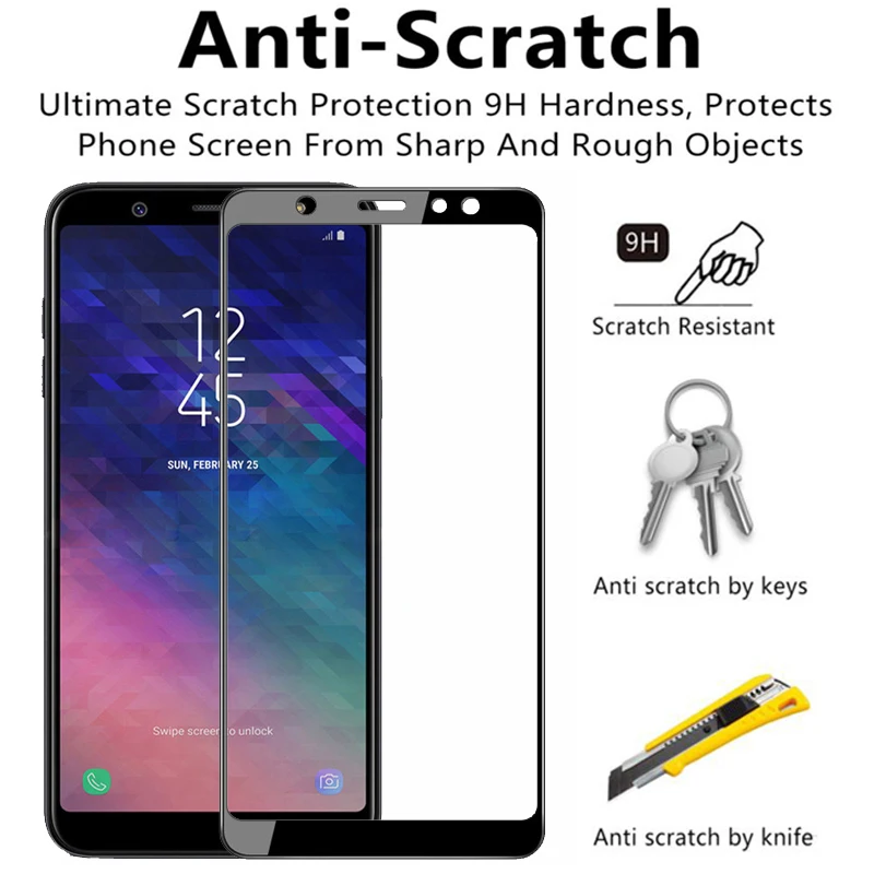 3D защитное стекло на samsung A6 J6 Plus полное покрытие Защитная закаленная пленка для Galaxy A7 J8 A750 Защитное стекло для экрана