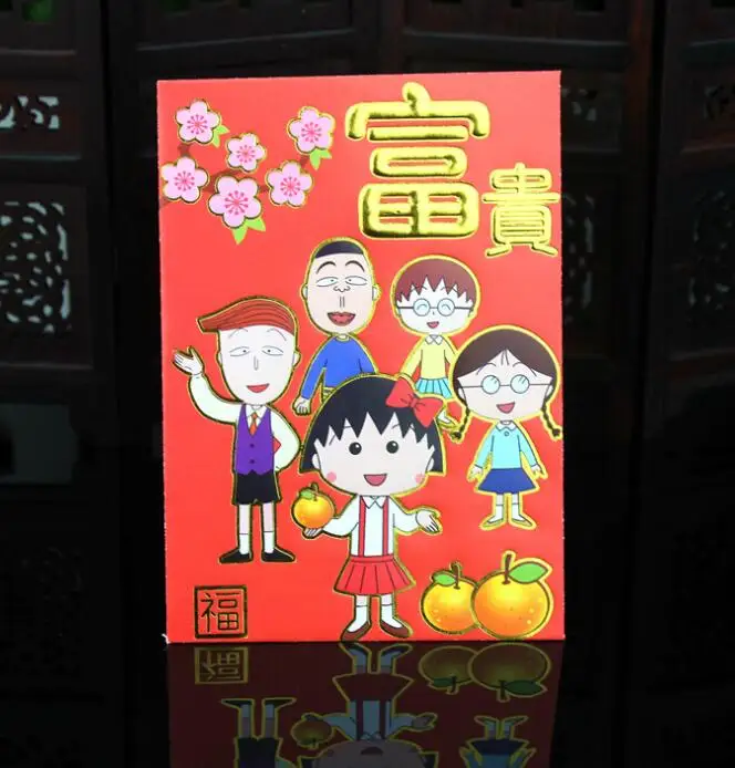 2021 китайский новогодний красный конверт с рисунком из мультфильма 300 шт. 50