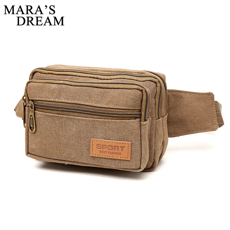 Mara's Dream High Quality Canvas Men Waist Pack Bags Casual Women Belt Bum Hip Purse Pouch Fanny Travel Mobile Phone Bag | Багаж и