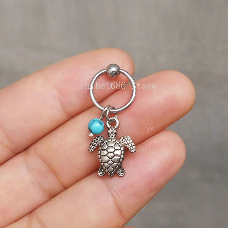 Серьги-кольца для пирсинга черепахи украшения хрящевой ткани козелка и завитка