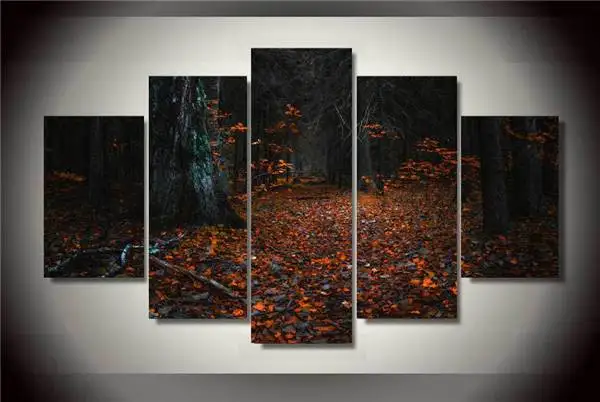 Hd Печать Осенняя картина леса холст печать декор комнаты плакат Бесплатная