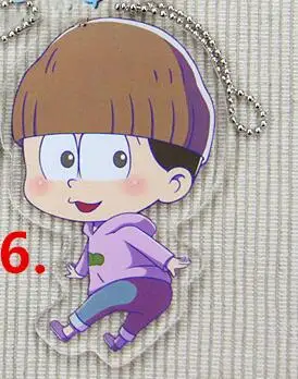 1 шт. Osomatsu-san Mr osomatsu san Karamatsu Osomatsu Karamatsu Choromatsu акриловый брелок для ключей сумка Подвеска для телефона коллекционная - Цвет: 6