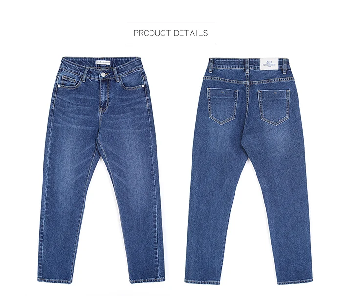 Женские классические джинсы LEIJIJEANS, голубые хлопковые свободные брюки из денима, полной длины, джинсы-бойфренды со средней посадкой, большие размеры, весна-лето