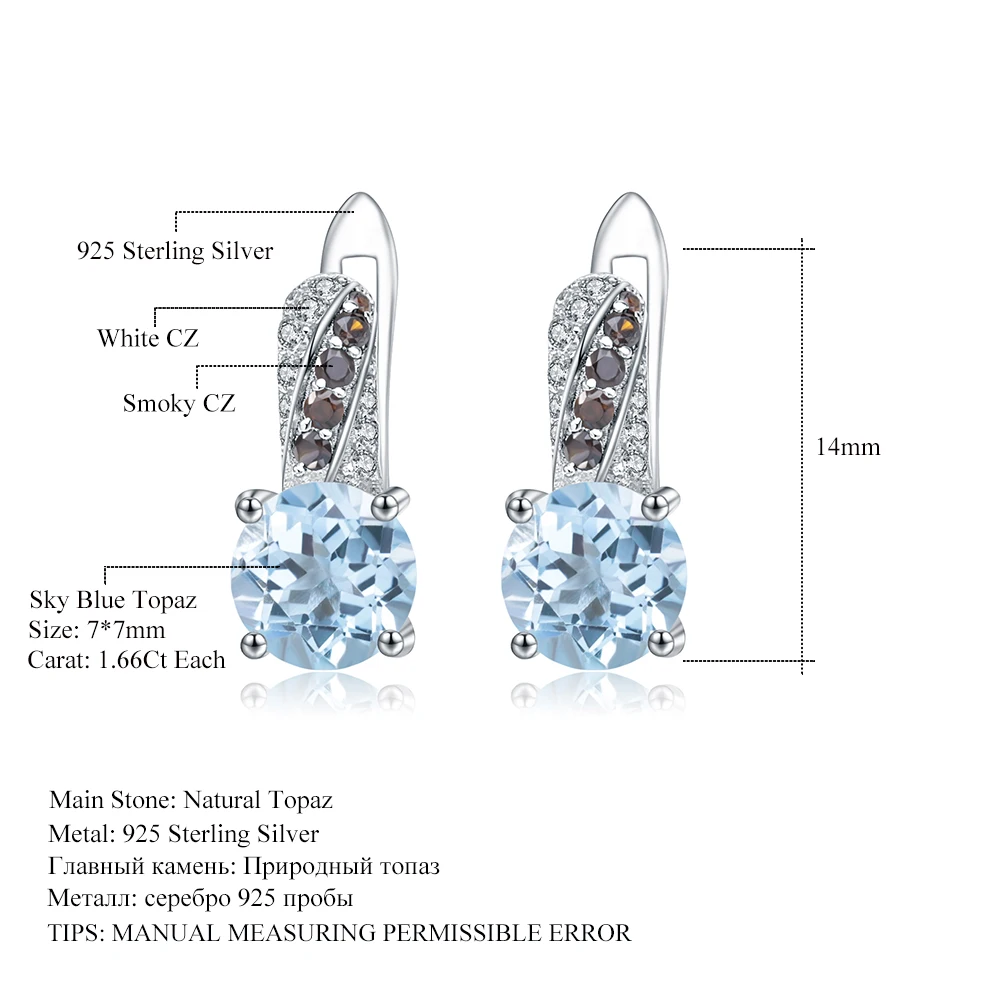 Жемчужные балетные ювелирные изделия, серьги 3.32Ct, натуральный голубой топаз, Винтажные серьги, 925 пробы, серебро, для женщин, для свадьбы