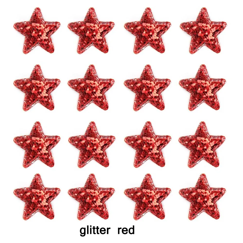 glitter 2 Бантики кожаные блестящие патчи Блестящие Блестки аксессуары в виде звезд самодельные банты для волос тканевый мешок материал твердая заплатка для одежды 5 шт - Цвет: glitter 2