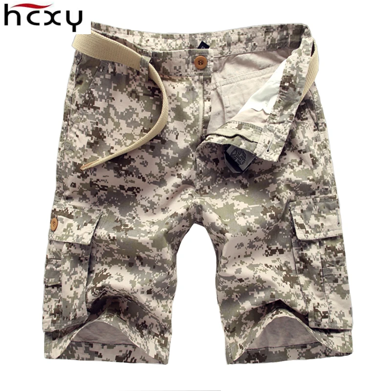 HCXY, модные, летние, стильные, повседневные, мужские шорты, камуфляж, карго, шорты, мужские, хлопок, рабочие, армейские, красивые шорты, 4 цвета