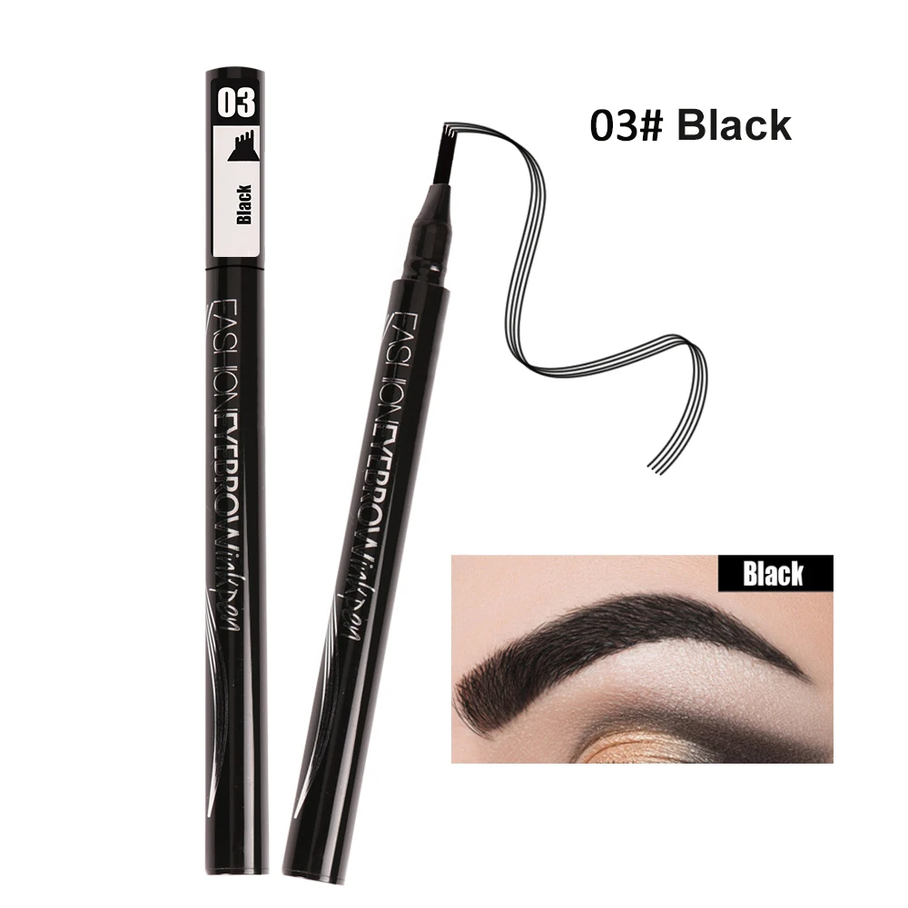 Водостойкая микроблейдинг ручка для татуажа бровей жидкий оттенок карандаш 4