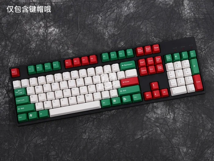 Taihao abs double shot keycaps для diy игровой механической клавиатуры Цвет верхнего пистолета dz гидро биохимия излучения - Цвет: Taihao 104 WRG