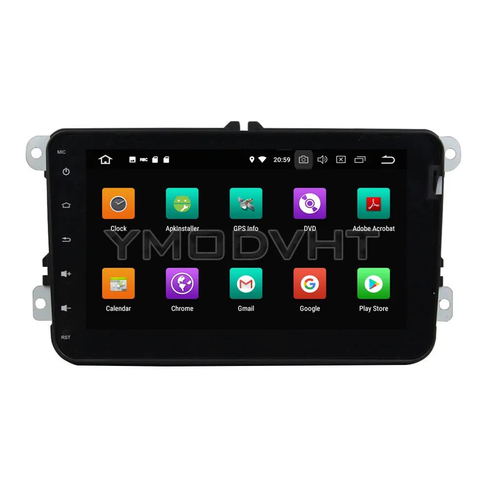 YMODVHT 8 дюймов Android 0 Восьмиядерный 4 ГБ Автомобильный DVD Радио Для VW