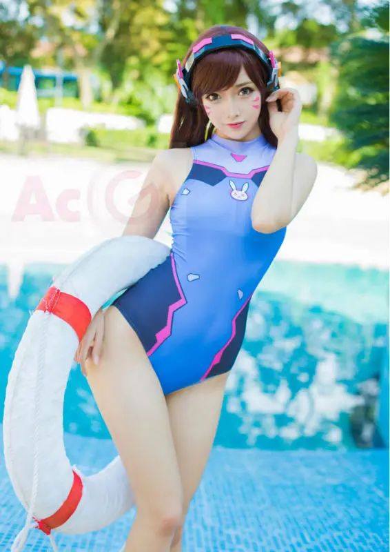 OW купальники D.Va Tracer Костюмы для косплея купальник с открытой спиной одежда