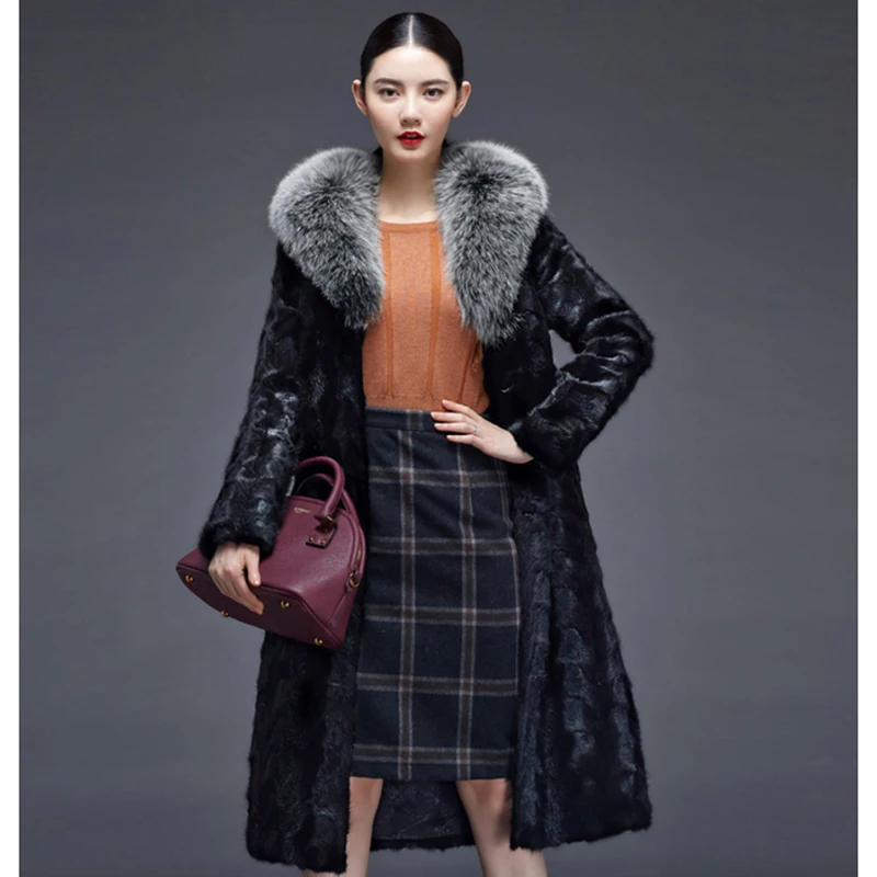 Осенне-зимнее Новое Женское кожаное пальто имитация стинсерой куртки тонкая и