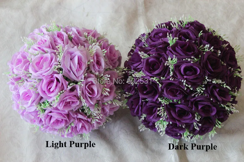 

Free shipBride holding flower ball 40cm*4pcs New arrival 2015 wedding kissing flower ball party decoraion Hotel Arcade ornaments