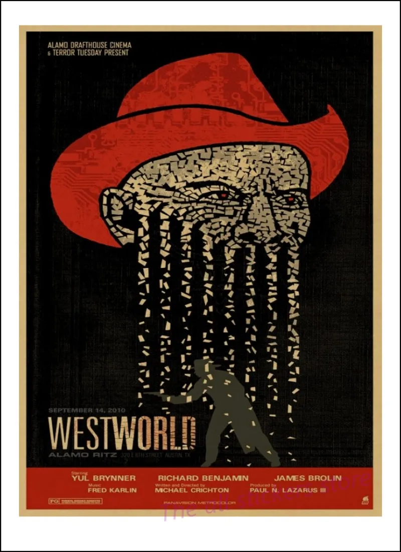 Hbo Westworld в винтажном стиле Плакаты. ретро плакат крафт бумага Бумага ручной