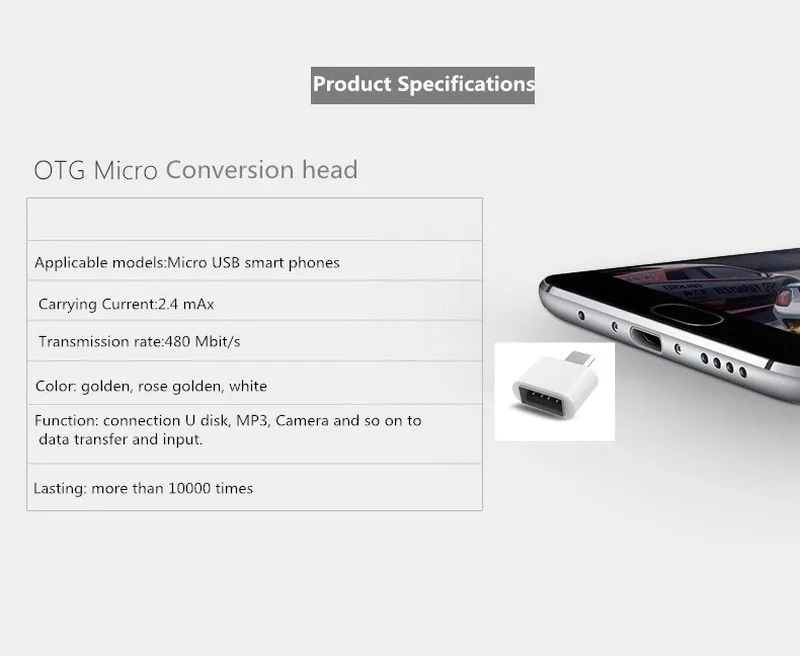 Мобильный телефон адаптер конвертера OTG, USB к микро-usb; Мини OTG Разъем для мобильного продлить срок хранения чтения карт флеш-накопителей подключения Мышь клавиатура