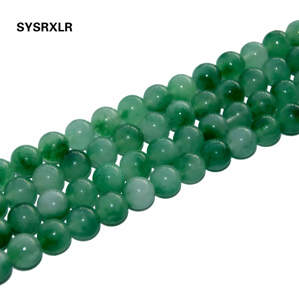 Оптовая продажа круглые бусины AAA + смешанного зеленого цвета из натурального