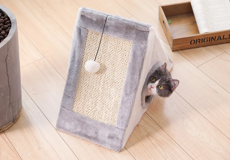 Hoopet кошка кровать Крытый питомники дом для кошек котенок игрушка палатка скретч доска Забавный игровой дом Уютная пещера