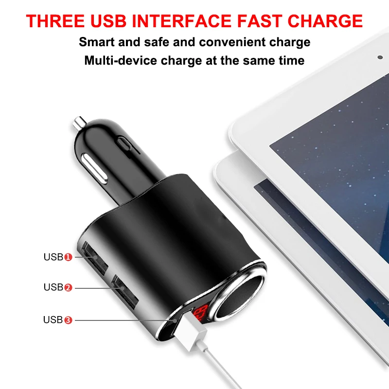 Быстрая зарядка 5 В 3 1 А порта USB автомобильное зарядное устройство для iPhone Samsung 12 24