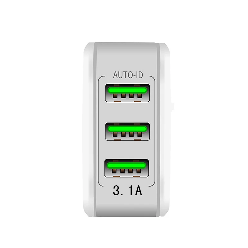 AMEEC USB зарядное устройство 3 порта Портативный зарядный адаптер ЕС зарядные