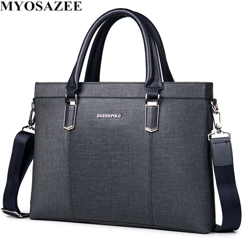 MYOSAZEE классический дизайн мужской портфель из искусственной кожи s мужские повседневные деловые сумки мужские офисные портфели сумки Сумка для ноутбука дорожная