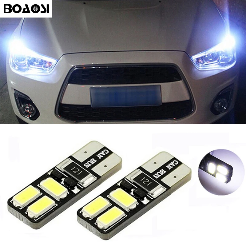 Автомобильная светодиодная лампа BOAOSI 2x W5W с объективом проектора для Mitsubishi asx lancer