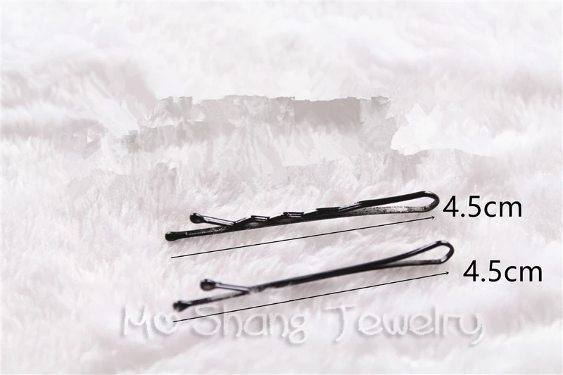 60 шт./лот популярность простой волнистые волосы украшения 4 5 см черные шпильки