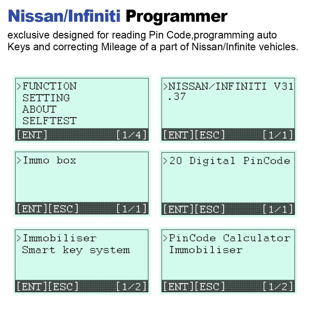 OBDPROG MT003 светодиодный фонарик-брелок на ключи для Nissan/Infiniti с 4-разрядный и 20-разрядный для чтения pin-кода иммобилайзер одометр через OBD 2