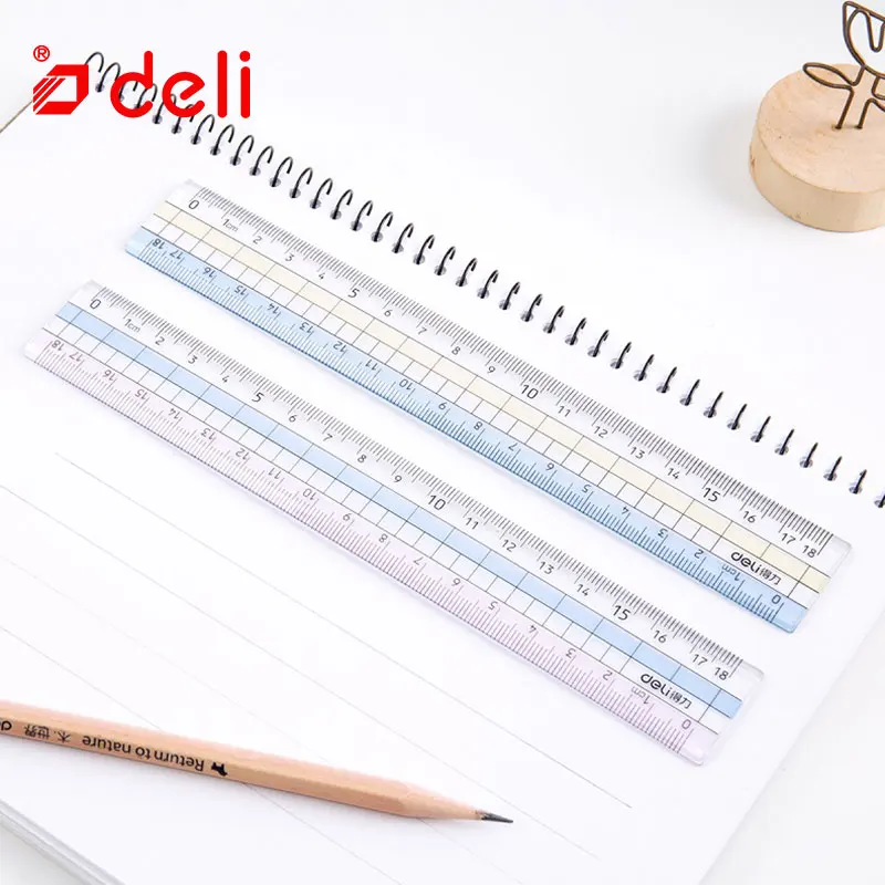 Deli 2 шт. прямая Линейка милые Kawaii шаблоны для рисования линейка прозрачные