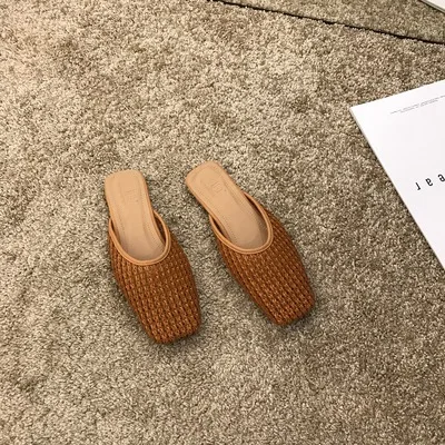 2019 летние новые Баотоу ротанг плетение тапочки сандалии женские | Обувь