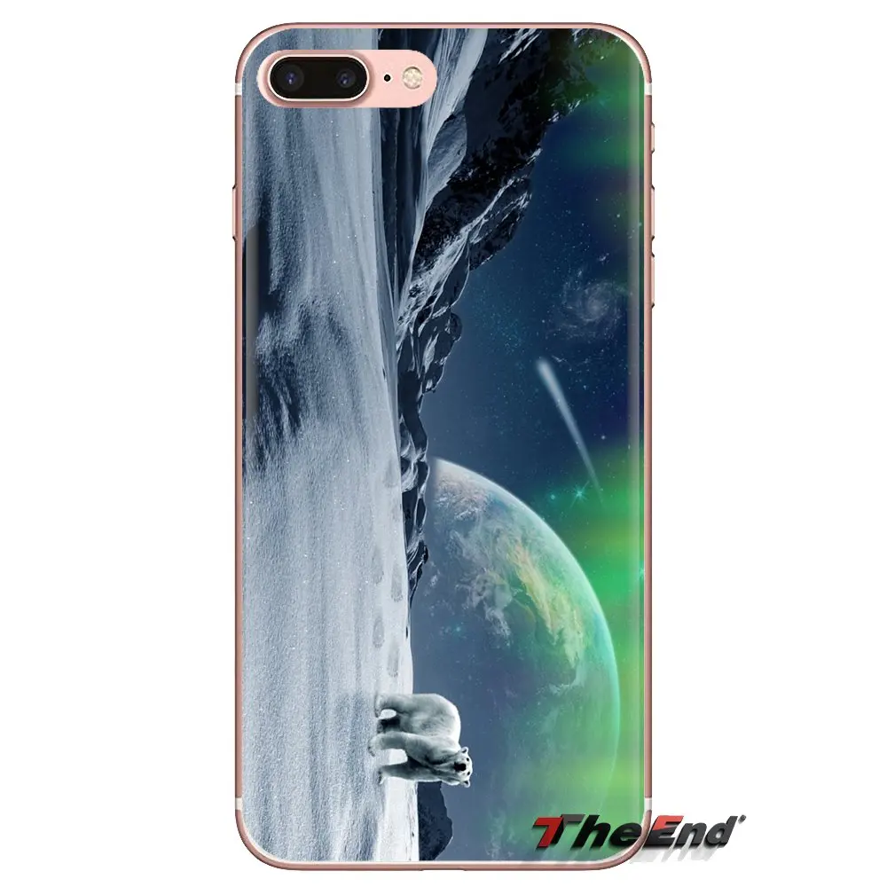 For Samsung Galaxy J1 J2 J3 J4 J5 J6 J7 J8 Plus 2018 Prime 2015 2016 2017 TPU Case Cover Polar Bear Wallpaper in Northern Lights |