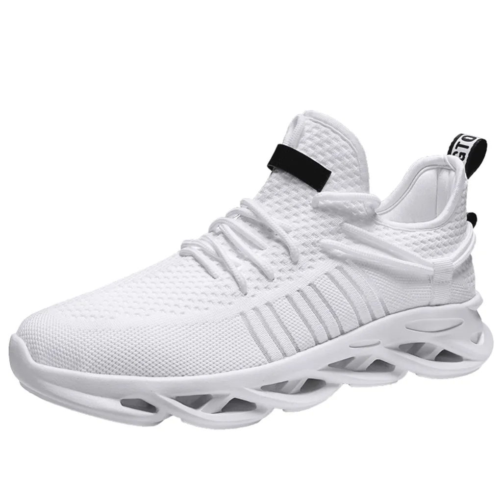 Белый Spring And Summer Cutout Sole Mens Casual Shoes Mesh Sport Shoes Sneakers Mens Trainers Zapatillas Hombre - Цвет: Белый