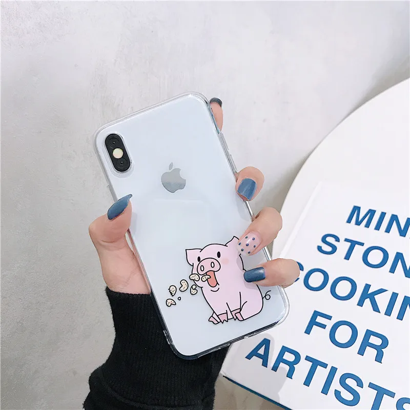 Милый мультяшный чехол со свиньей для телефона Samsung S8 A50 S9 note 10 9 8 S10 a30 s9 plus A70 A80