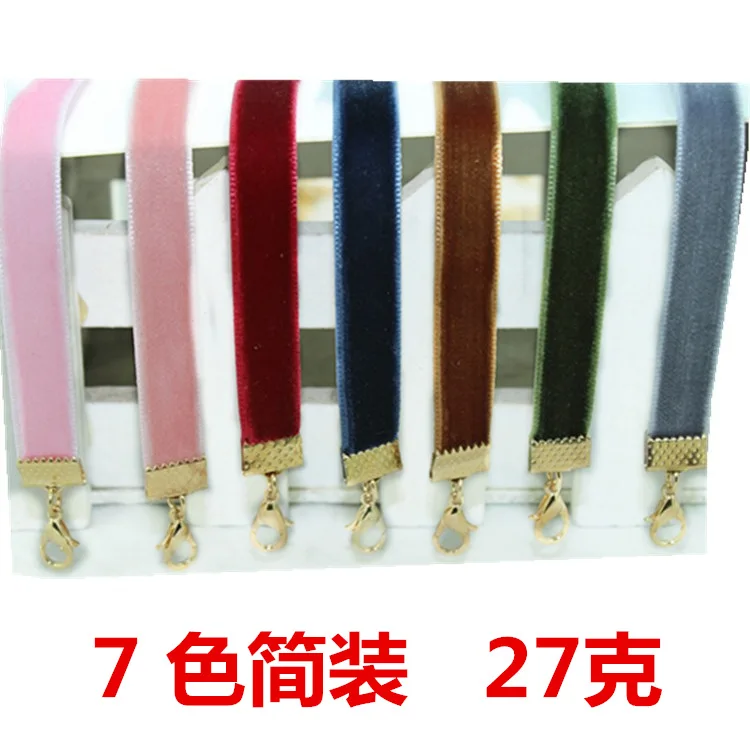 7 шт./лот женские Чокеры Модная бижутерия цветные фланелевые ожерелья для женщин