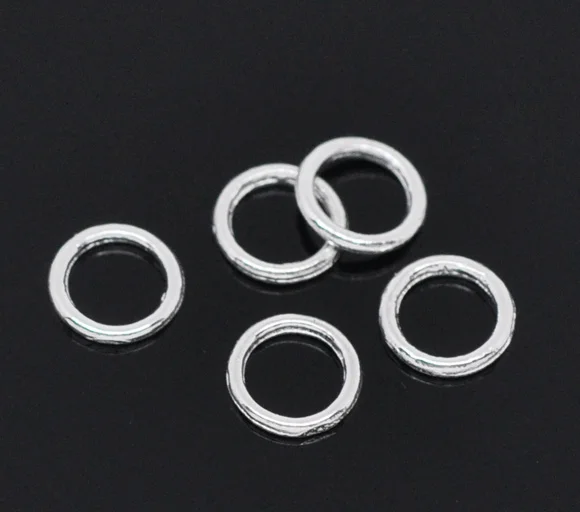 

DoreenBeads 500 silver color Soldered Closed Jump Rings 6mm (B14076)
