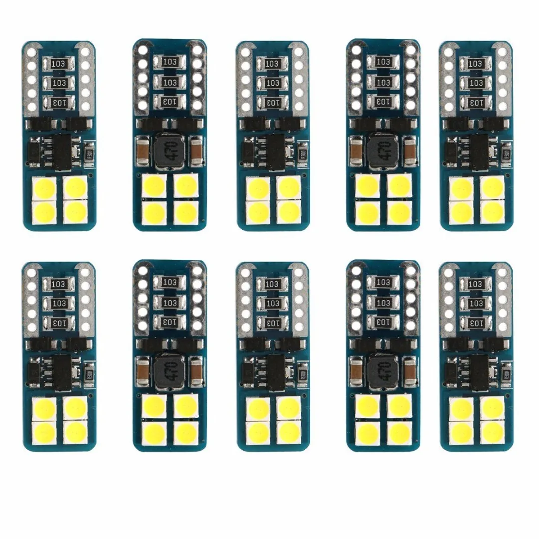 10 шт./лот T10 194 168 W5W 3030 8LED Canbus клиновидные боковые Ширина светильник лампы белого