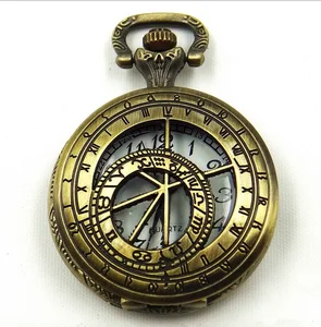 Топ средней длины, с вырезами, в астрологическом стиле, винтажные карманные часы, ожерелье, старая мода, для женщин и мужчин, ретро, Повседневное платье