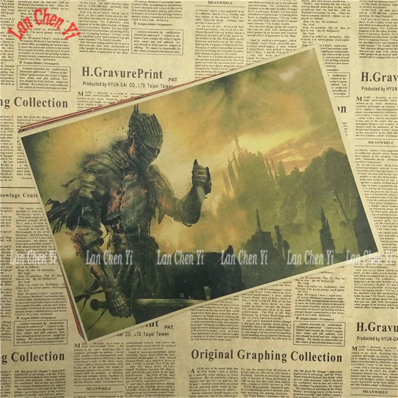 Dark Souls Классическая игра крафт-бумага Плакат Бар Кафе гостиная столовая настенные декоративные картины
