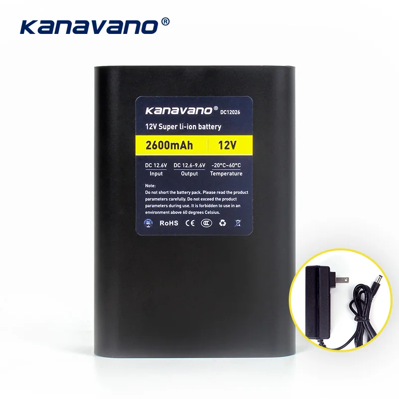 Kanavano 12V 2600mAh перезаряжаемый литий ионный аккумулятор для 12 6 V до 11 1 2.6A батареи