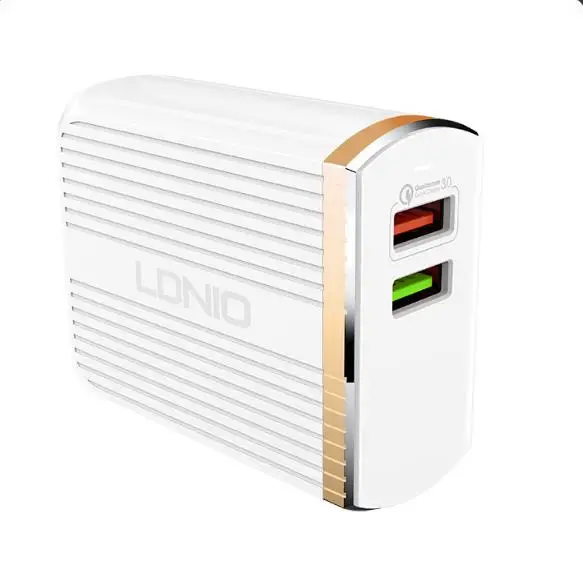 LDNIO A2502Q двойное USB Универсальное зарядное устройство для путешествий Qualcomm Quick Charge 3,0 настенное зарядное устройство для смартфона