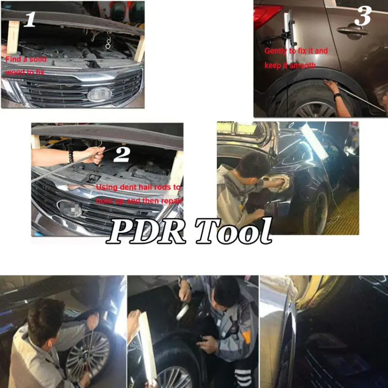 

Super PDR Whale Tail Set 30 Pieces Crowbars 1 piece Bag Dent Damage Repair Tools