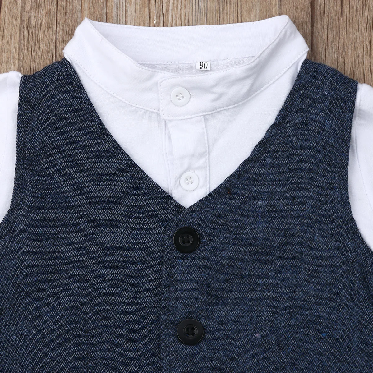 New Boy Gentleman Shirt Tops Waistcoat+Short Pants Set Baby Trousers Outfits | Детская одежда и обувь