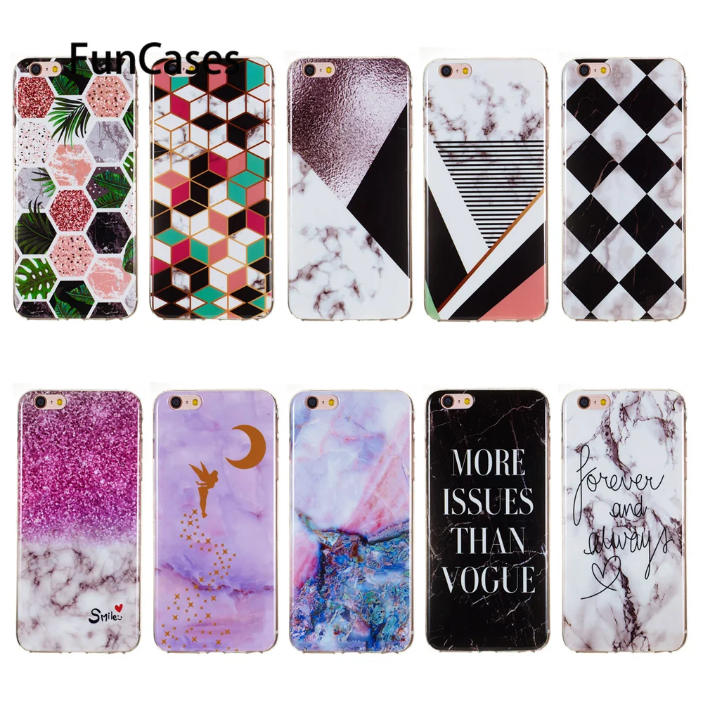 Moon Hot Чехлы для iPhone 6 Plus мраморные Мягкие силиконовые чехлы телефонов СПС Csse Apple S