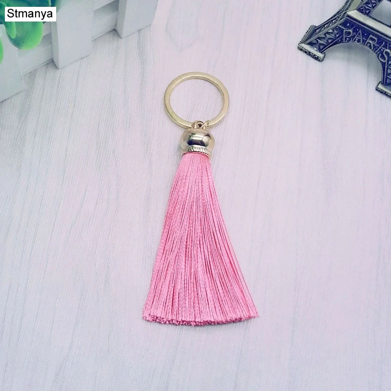 Women New fashion Tassel Key Ring Charm Cute Silk Chain Simple Holder Best Party gift jewelry | Украшения и аксессуары