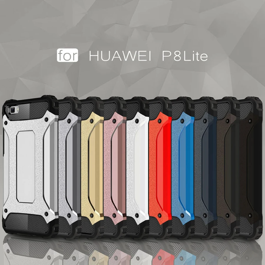 Чехол для Huawei P8 lite защита с полным покрытием гибридная задняя крышка из ТПУ и