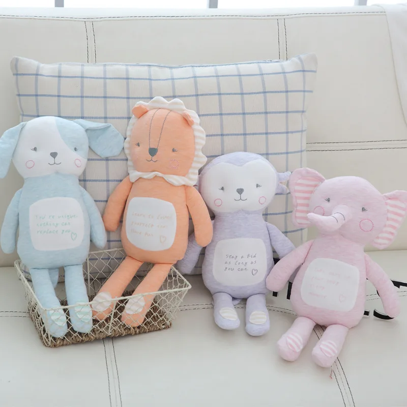 Cute Lion Dog Elephant Monkey Doll Baby Soft Plush Toys Children Puppy Accompany Sleeping Mate Stuffed Animal Infants Xmas Gift | Игрушки и