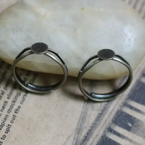 20 шт DIY Ювелирные изделия 6 мм Регулируемая &quotY&quot образное кольцо основа Пустой