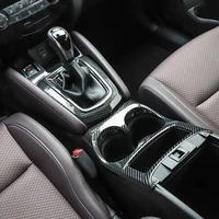 for nissan qashqai j11 2016 2019 car water cup holder cover trim gear shift panel car styling stickers abs carbon fiber style