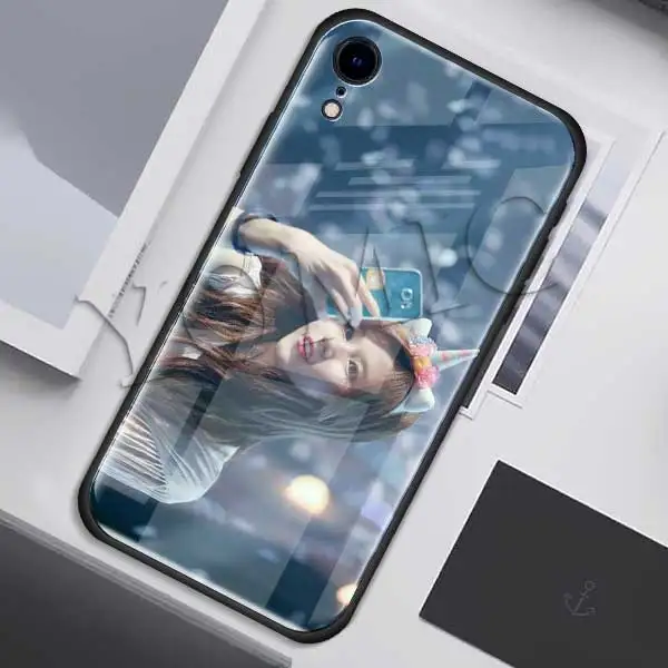 015 Чехол Twice Mina Momo Kpop из закаленного стекла для Apple iPhone XR 7 8 6 6S Plus X XS MAX, чехол для сотового телефона - Цвет: 015