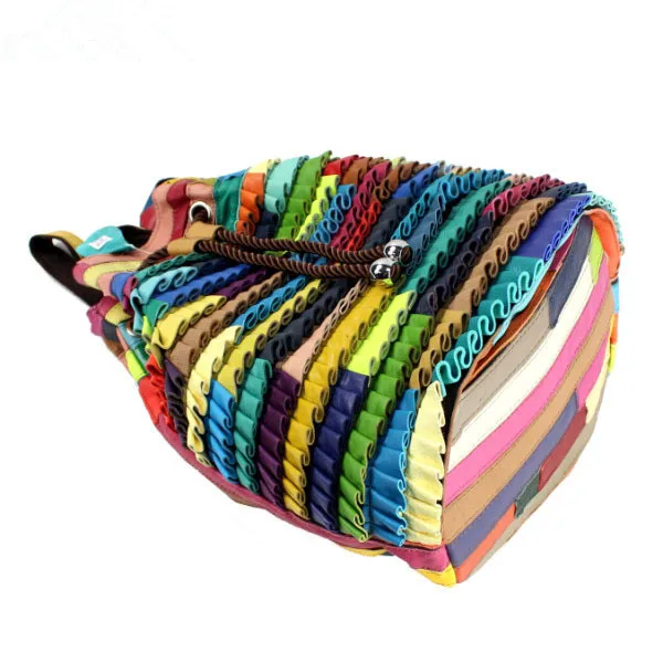 Рюкзак из натуральной кожи для женщин Дизайнерская обувь овечьей с вышивкой в